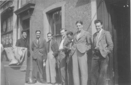 Bill Davy, John Lawrence, Sastry, Harold Atkinson (centre four)