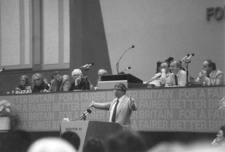 Ted Grant appealing against explusion, Labour Party Conference, 1983